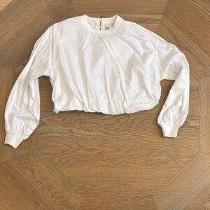 Zara White Cropped blouse. Medium. New.